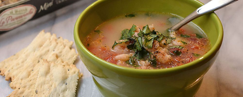 Mexican Shrimp Stew with La Panzanella Croccantini crackers