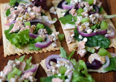 Smoked Salmon With Celery And Walnuts with La Panzanella Croccantini crackers