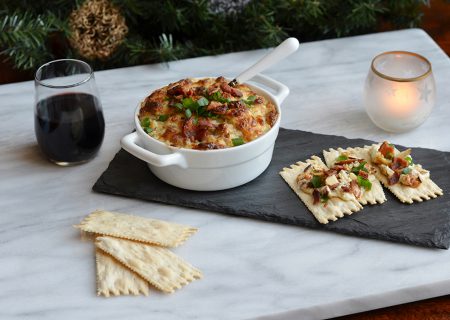 Swiss And Bacon Dip with La Panzanella Croccantini crackers