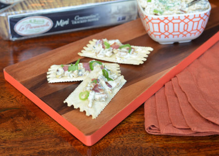 Bacon And Leeks Dip with La Panzanella Croccantini crackers