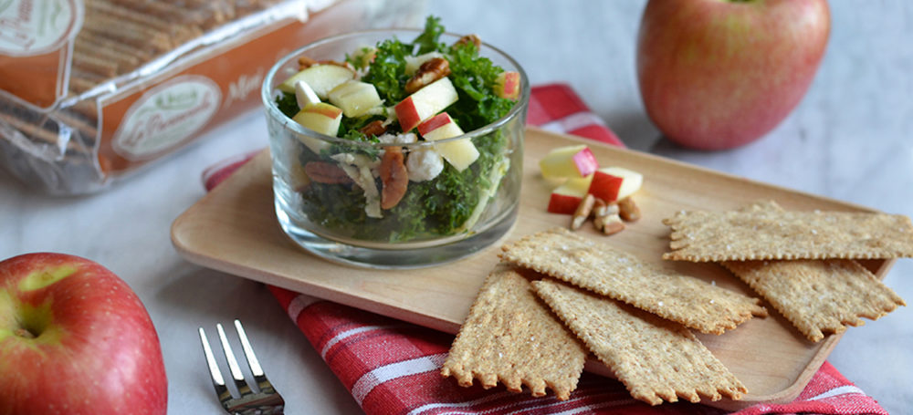Sweet Potato And Kale Salad with La Panzanella Croccantini Crackers