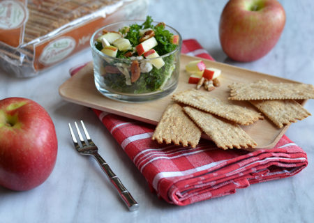 Sweet Potato And Kale Salad with La Panzanella Croccantini Crackers